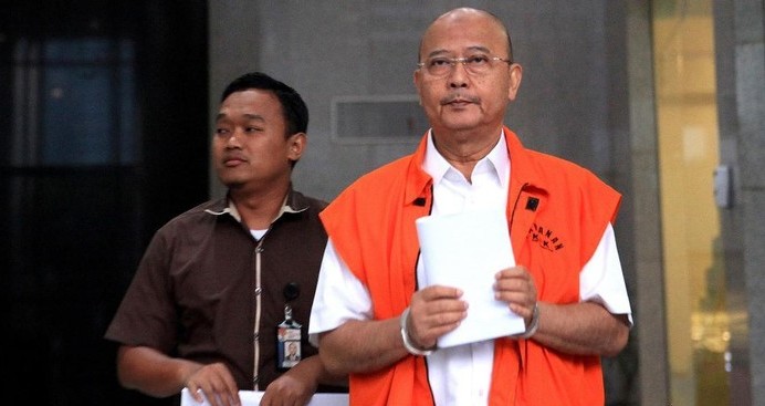 Dzulmi Eldin, mantan Wali Kota Medan bebas dari penjara hari ini, Selasa (28/2/2023). (Sumber: Detik.com)