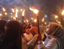 Pawai Obor Semarakkan Datangnya Bulan Suci Ramadan di Kota Medan