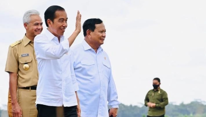 Presiden Jokowi bersama dengan Prabowo dan Ganjar Pranowo. Instagram