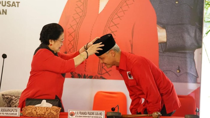 ILUSTRASI- Ketua Umum PDI Perjuangan, Megawati Soekarnoputri menunjuk Ganjar Pranowo sebagai calon presiden 2024 dari PDI Perjuangan.
