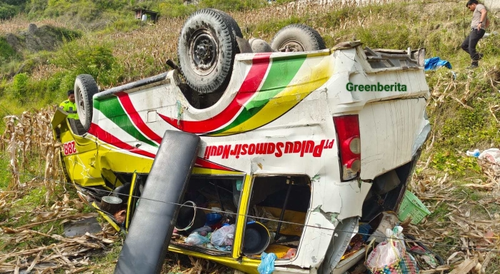 Satu bus PSN masuk jurang di Desa Sinagauruk, Kecamatan Nainggolan, Kabupaten Samosir, Selasa (11/4/2023) siang. Dua orang tewas dalam tragedi nahas ini.