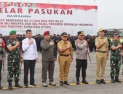 Kapolrestabes Medan Hadiri Apel Pasukan Kunjungan Ibu Negara