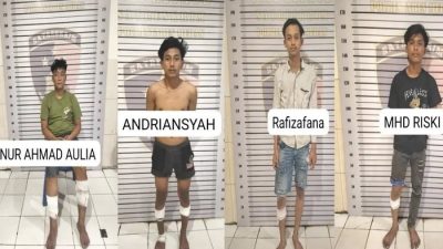 Empat pelaku begal sadis yang membunuh mahasiswa UMSU ditembak petugas Sat Reskrim Polrestabes Medan
