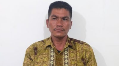 Dika Silaban alias Rambo, pelaku penganiayaan yang ditangkap Polres Siantar