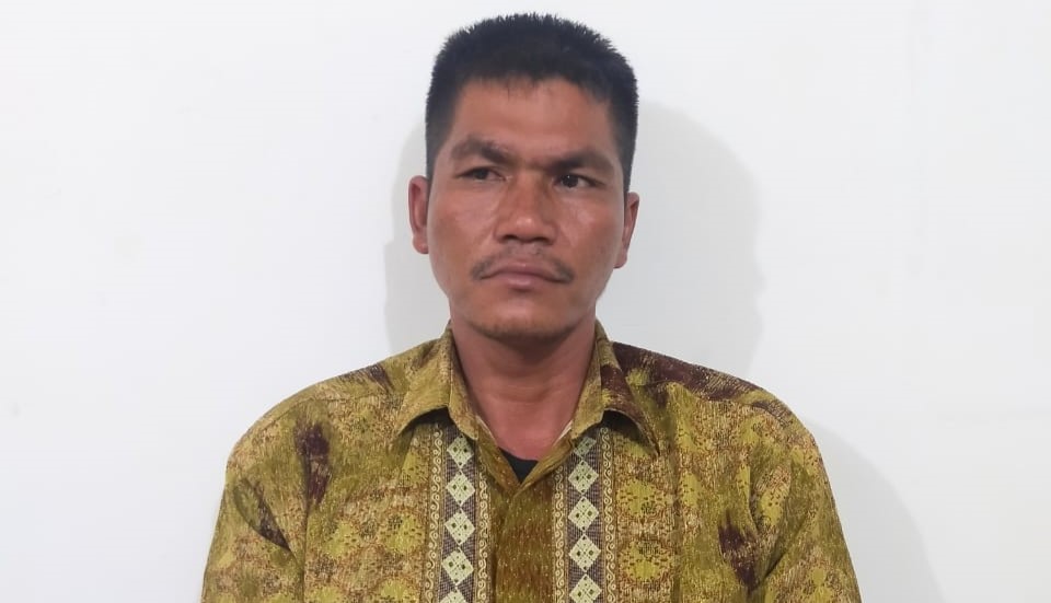 Dika Silaban alias Rambo, pelaku penganiayaan yang ditangkap Polres Siantar