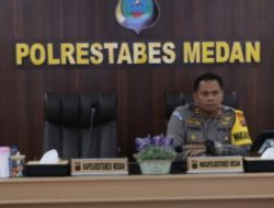 Polrestabes Medan Ikuti acara Sertijab Kapolda Sumut Via Zoom Meeting