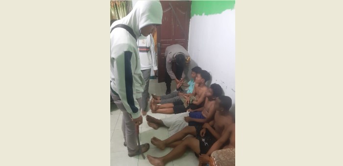 Sembilan bocah pelaku tawuran diamankan petugas gabungan Polsek Medan Labuhan dan Kecamatan Medan Labuhan.