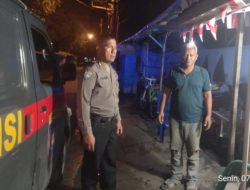 Bhabinkamtibmas Sambangi Pos Kamling dan Pos Security : Waspada ! Gerak-gerik yang Mencurigakan