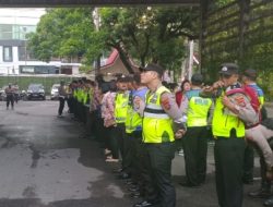 Kasat Samapta Polrestabes Medan Apel dan PAM Kedatangan Presiden RI