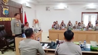 Waka Polrestabes Medan, AKBP Yudhi Hery Setiawan menyambut peserta didik.(Ist)