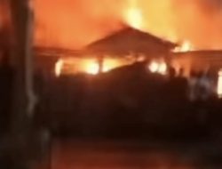 Lagi Ngunduh Mantu, Rumah Mantan Anggota DPRD Langkat Hangus Terbakar