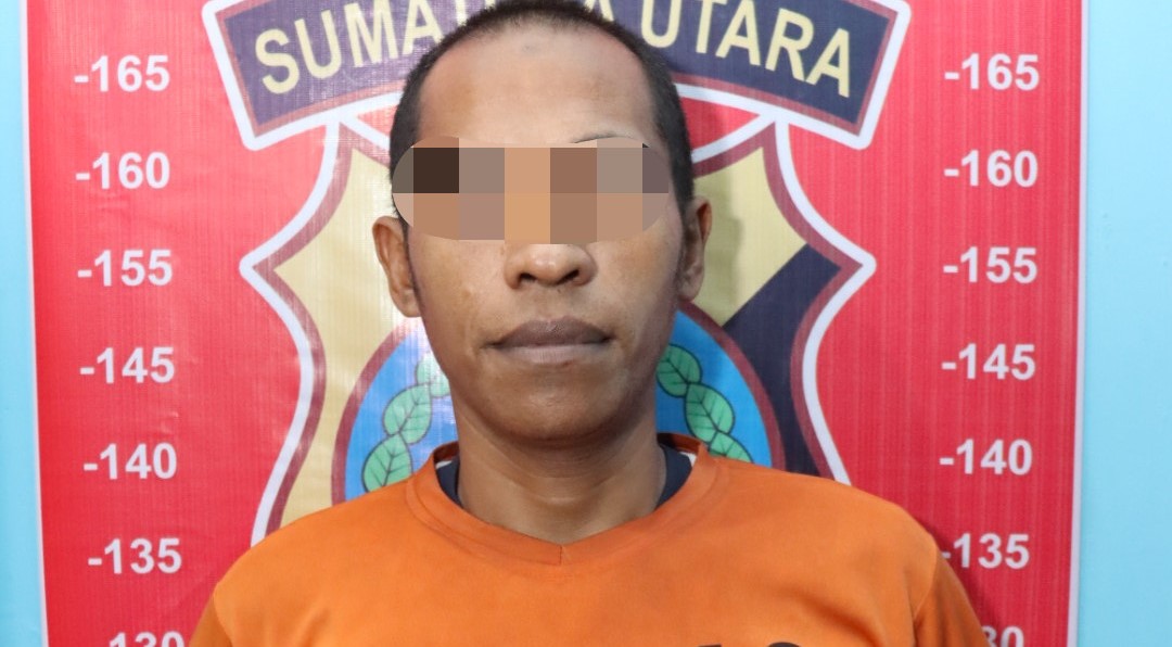 I alias Jamal, pemilik dan penjaga rumah penampungan TKI ilegal yang ditangkap petugas Sat Reskrim Polres Tebingtinggi.