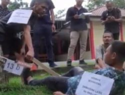 Rekontruksi Pembunuhan Dua Kelompok Warga Saling Tombak, Motif Sakit Hati