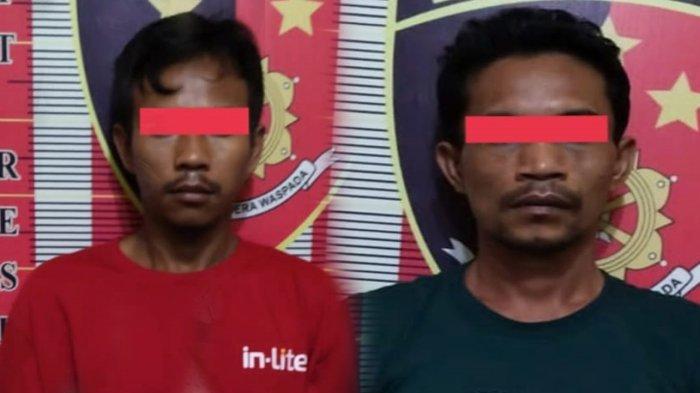 Dua tersangka komplotan pembobol rumah yang ditangkap Polsek Manduamas.