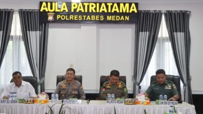 Persiapan PAM Ops Mantap Brata Toba 2023-2024, Polrestabes Medan Rakor Lintas Sektoral