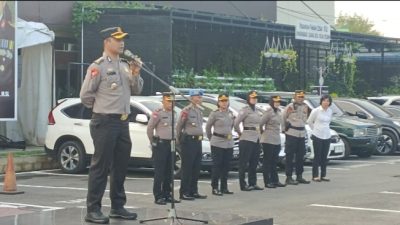 Kabag Ops Polrestabes Medan, AKBP Yasir Ahmadi pimpin apel.(Ist)