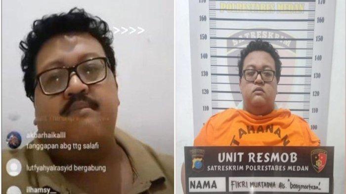 Fikri Murtadha alias Bang Morteza, konten kreator asal Medan yang ditangkap polisi karena diduga lakukan penistaan agama