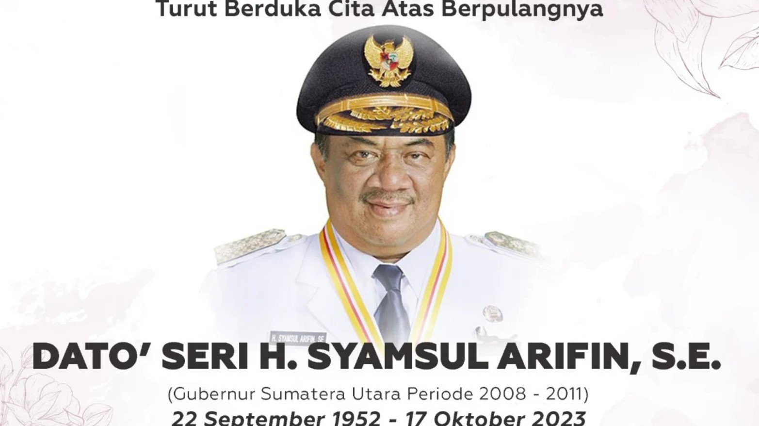 Syamsul Arifin meninggal dunia