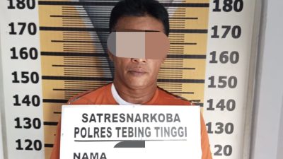 SIS, buruh bangunan pengedar sabu yang ditangkap petugas Sat Res Narkoba Polres Tebingtinggi