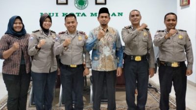 Polrestabes Medan Silaturahmi ke Kantor MUI : Ajak Jamaah Sosialisasi Pemilu Damai 2024