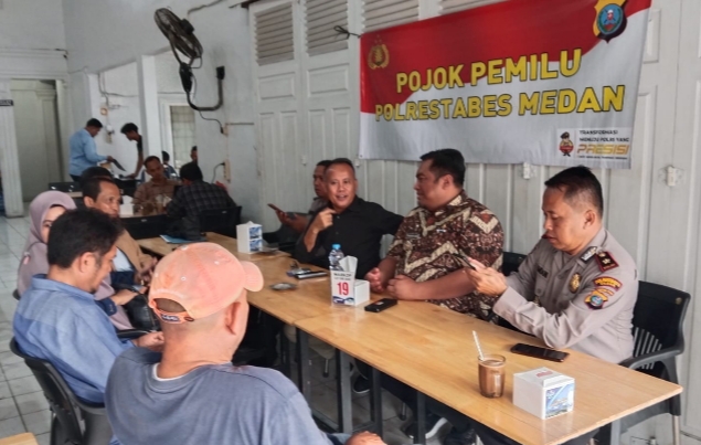 Giat jelang tahapan pemilu di Kecamatan Medan Petisah.(ist)