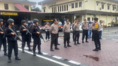 Wakasat Samapta Polrestabes Medan Pimpin Apel PAM Ibu Negara