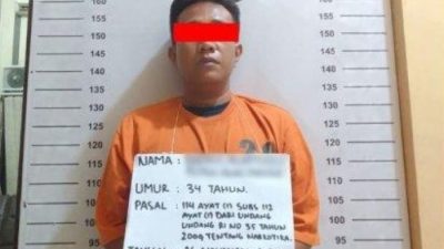 BAD alias Monster, pengedar sabu yang ditangkap petugas Sat Res Narkoba Polres Labuhanbatu