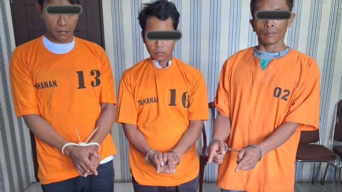 Tiga pengedar sabu yang ditangkap petugas Sat Res Narkoba Polres Karo