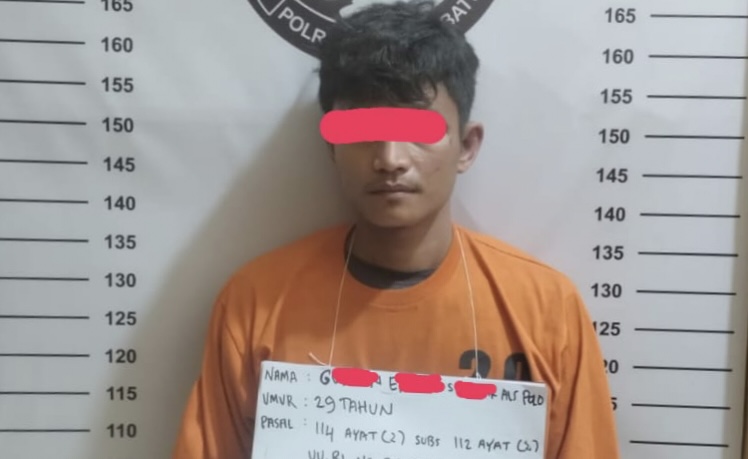 GES alias Polo, pengedar sabu yang ditangkap petugas Polres Labuhanbatu