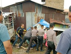 Meresahkan, Polisi Robohkan Gubuk Narkoba Jalan Pancasila