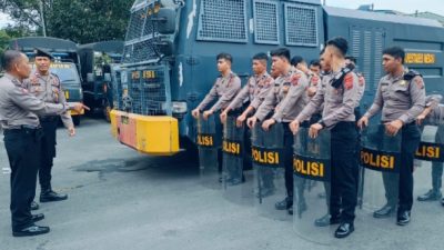 Jelang Pemilu Serentak, Sat Samapta Polrestabes Medan Latihan Dalmas