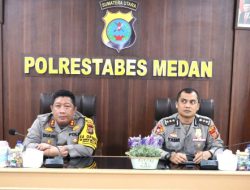 Polrestabes Medan Hadiri Rakor Ops Lilin Toba 2023 dengan Kapoldasu Via Zoom