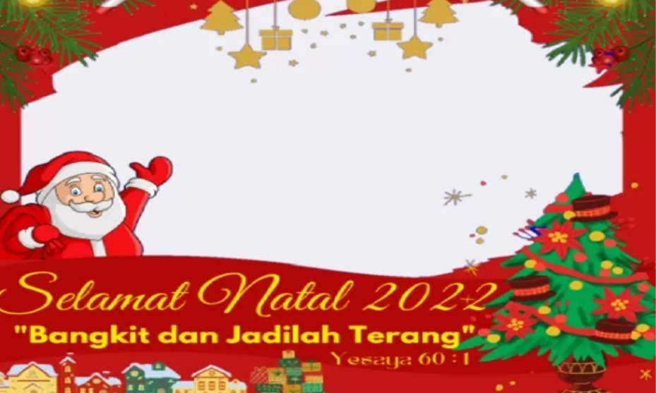 Ilustrasi twibbon Natal 2023