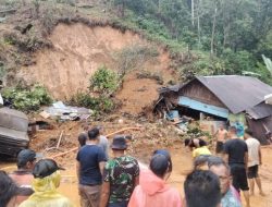 Dua Rumah Warga Hancur Tertimbun Longsor di Kabupaten Madina