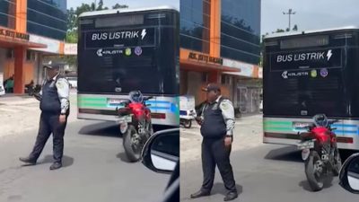 Kendaraan bus listrik mogok di sekitar Jalan Jamin Ginting, Kota Medan, Sabtu (6/1/2023). Tak pelak, kabar bus listrik mogok ini pun sempat bikik heboh.