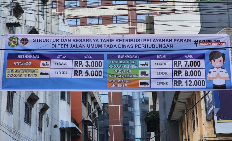 Pemerintah Kota Medan berencana menaikkan tarif parkir di Kota Medan.