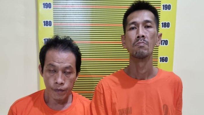 Dua kurir yang membawa 5.000 butir pil ekstasi ditangkap petugas Polda Sumut saat hendak melarikan diri.(Dok/Polda Sumut)