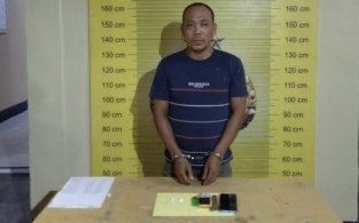 PH, pengedar sabu yang ditangkap petugas Polsek Barumun Tengah