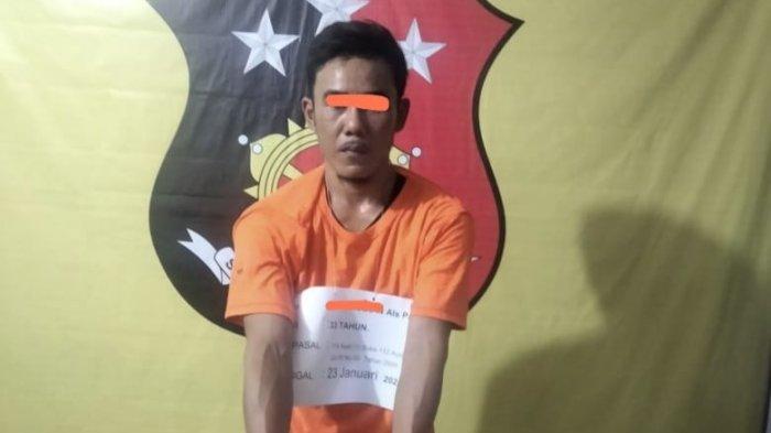 Tersangka PN alias Pajar, pengedar sabu yang ditangkap petugas Polsek Panei Tengah.