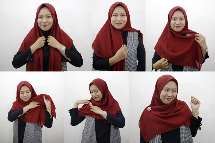 tutorial hijab segi empat ala lesti