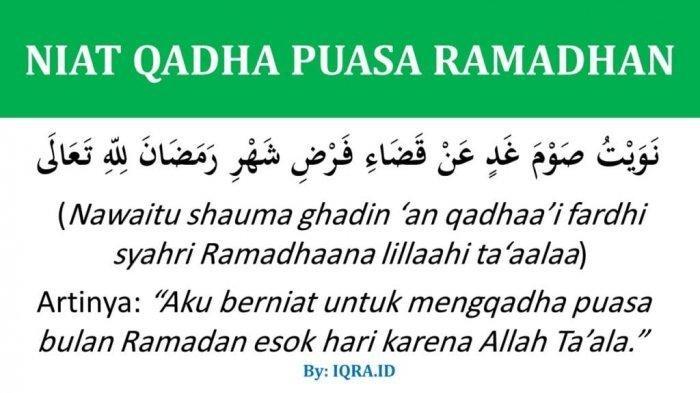 niat ganti puasa ramadhan