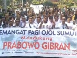 Garda Ojol Sumut Deklarasi Menangkan Prabowo-Gibran Satu Putaran