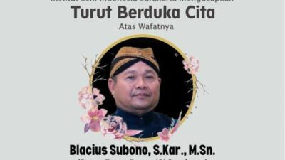 Blacius Subono, seniman yang tampil di acara Kampanye Akbar Ganjar Pranowo dan Mahfud MD meninggal dunia, Sabtu (10/2/2024).