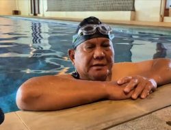 Prabowo Subianto Pilih Berenang dan Merenung di Air Usai Nyoblos