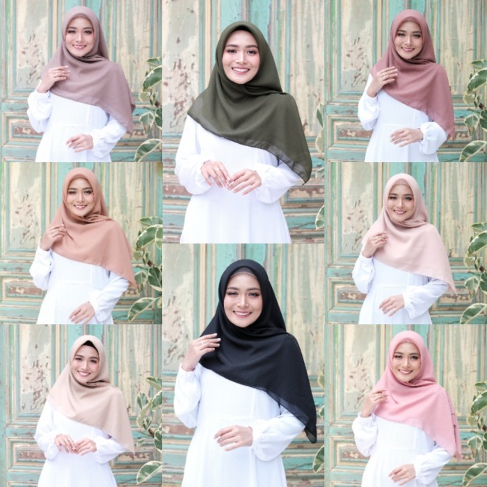 tutorial hijab bella square