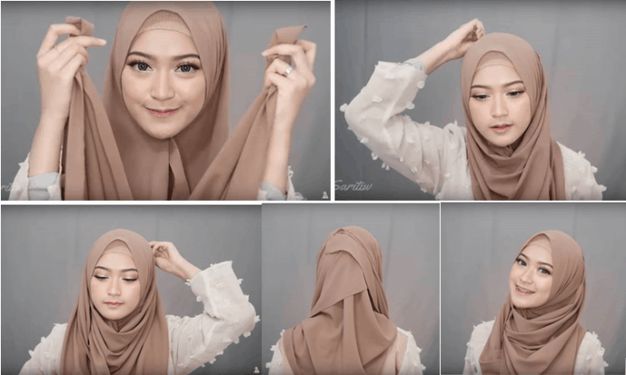 tutorial hijab pashmina kekinian