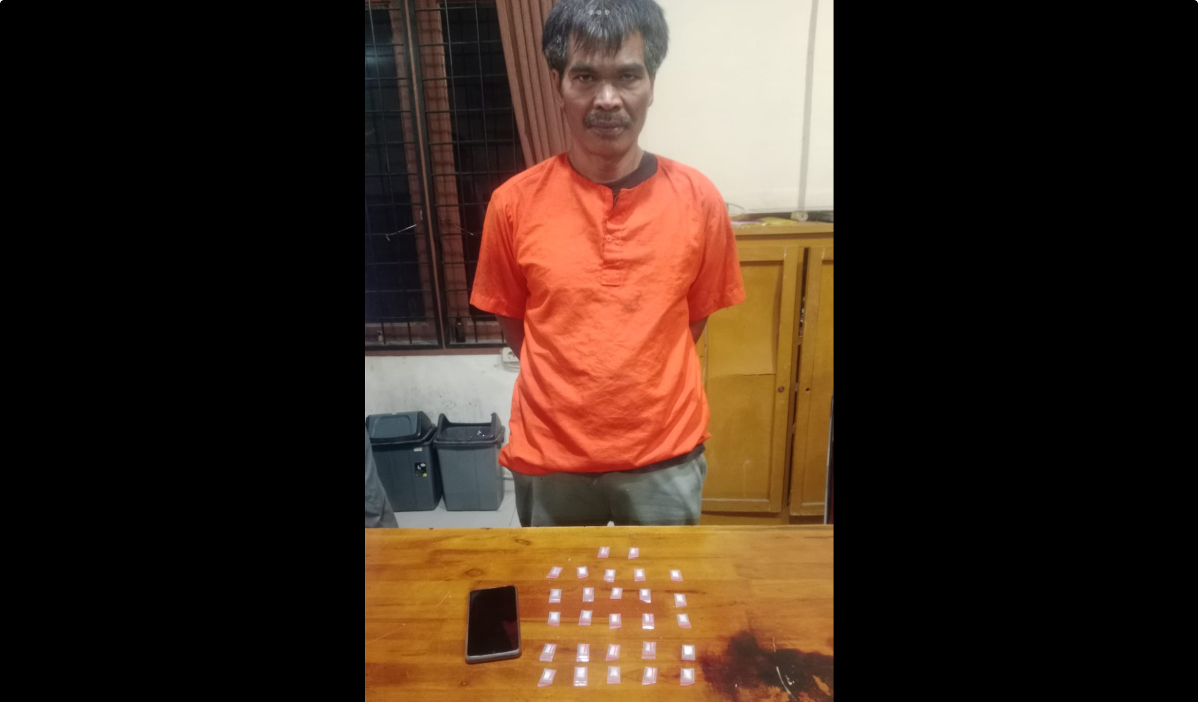 Sofian Bangun, pengedar sabu yang ditangkap petugas Polsek Patumbak.