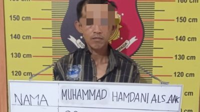 M Hamdan alias Aak, maling di Kantor MUI Belawan yang kini sudah ditangkap Polsek Belawan.