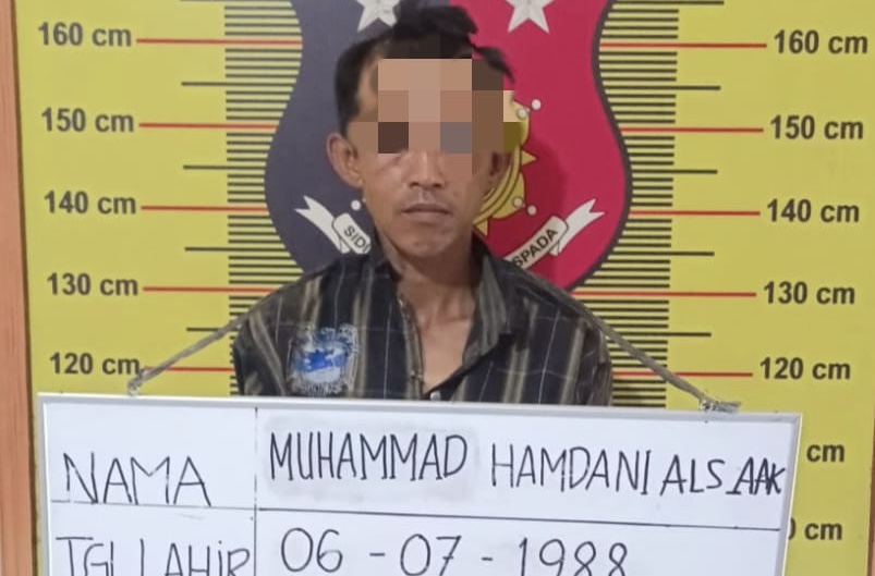 M Hamdan alias Aak, maling di Kantor MUI Belawan yang kini sudah ditangkap Polsek Belawan.