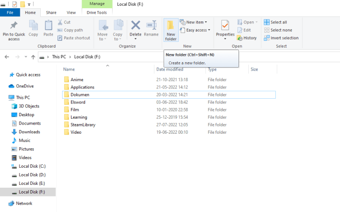 cara membuat folder baru di laptop terbaru